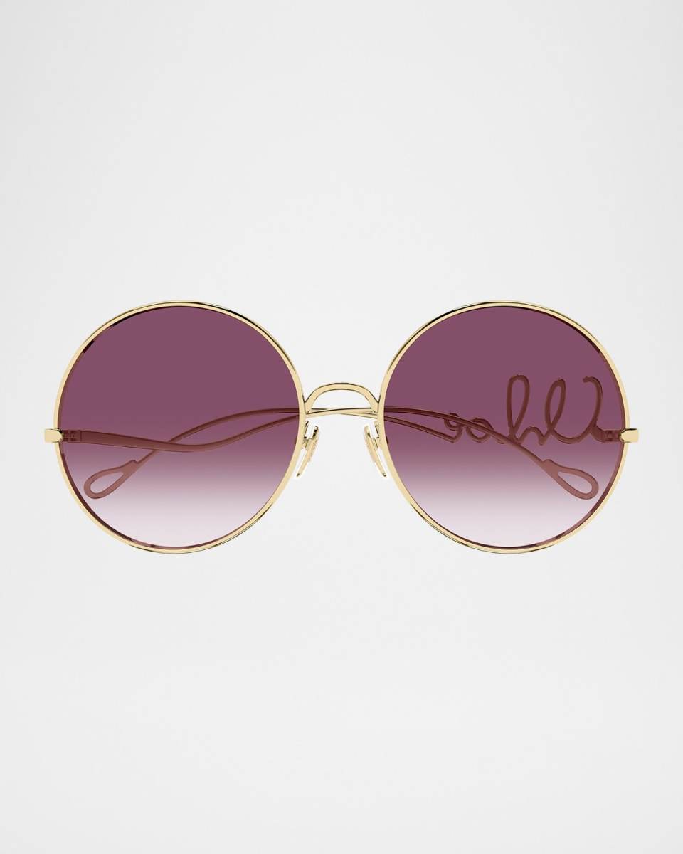 Chloe Iconic Round Metal Sunglasses